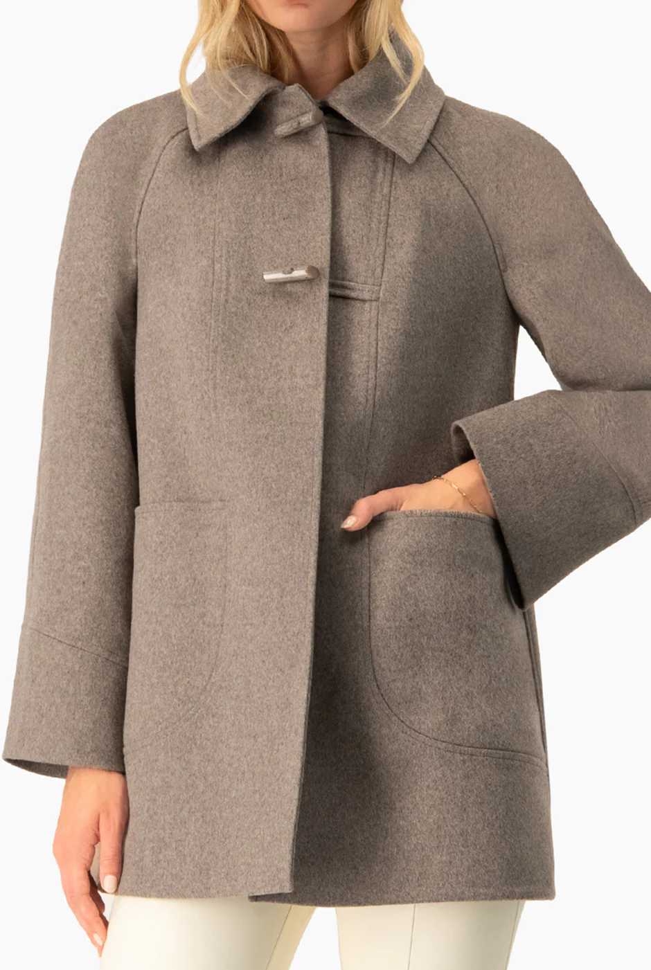 Abrigo gris con bolsillos - Image 6