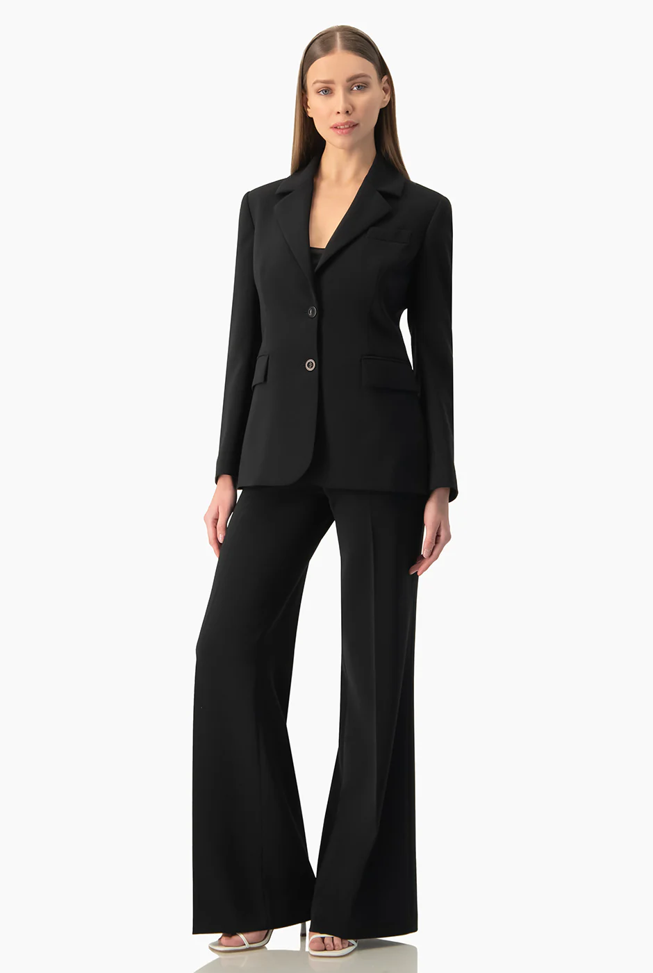 Blazer negro de doble boton - Image 3