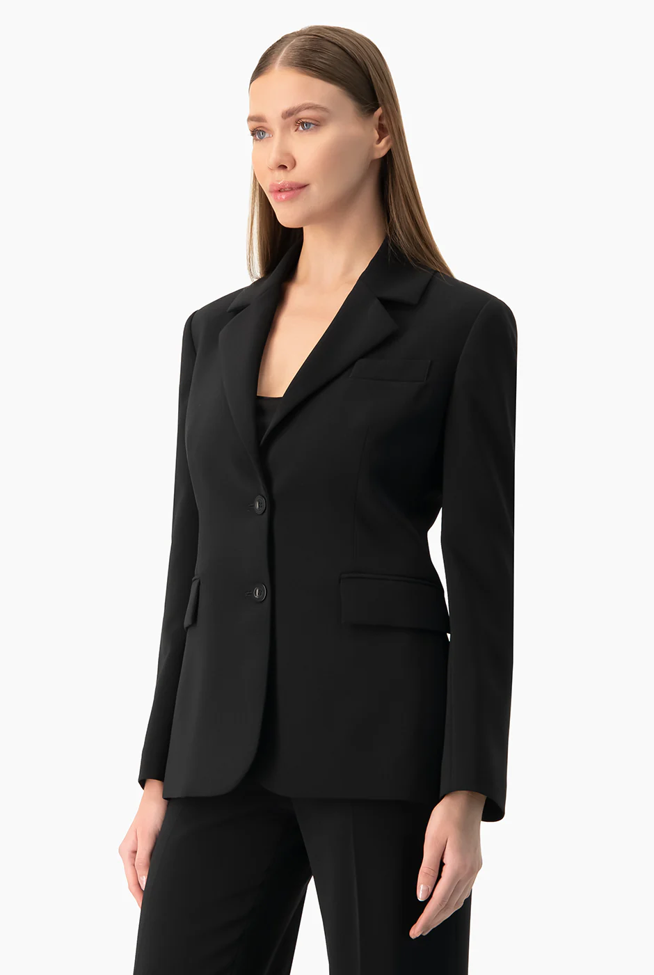 Blazer negro de doble boton - Image 4