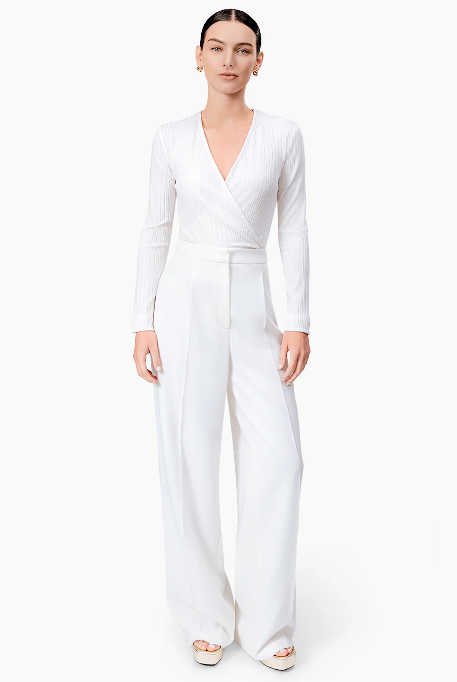 Blusa blanca de manga larga - Image 3