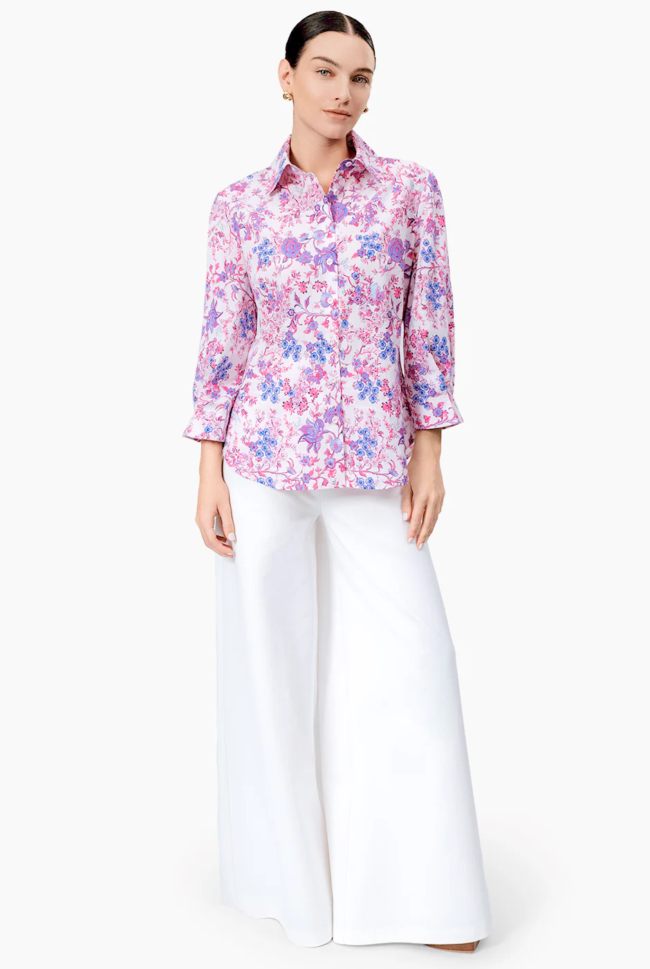 Blusa camisera recta estampada - Image 3