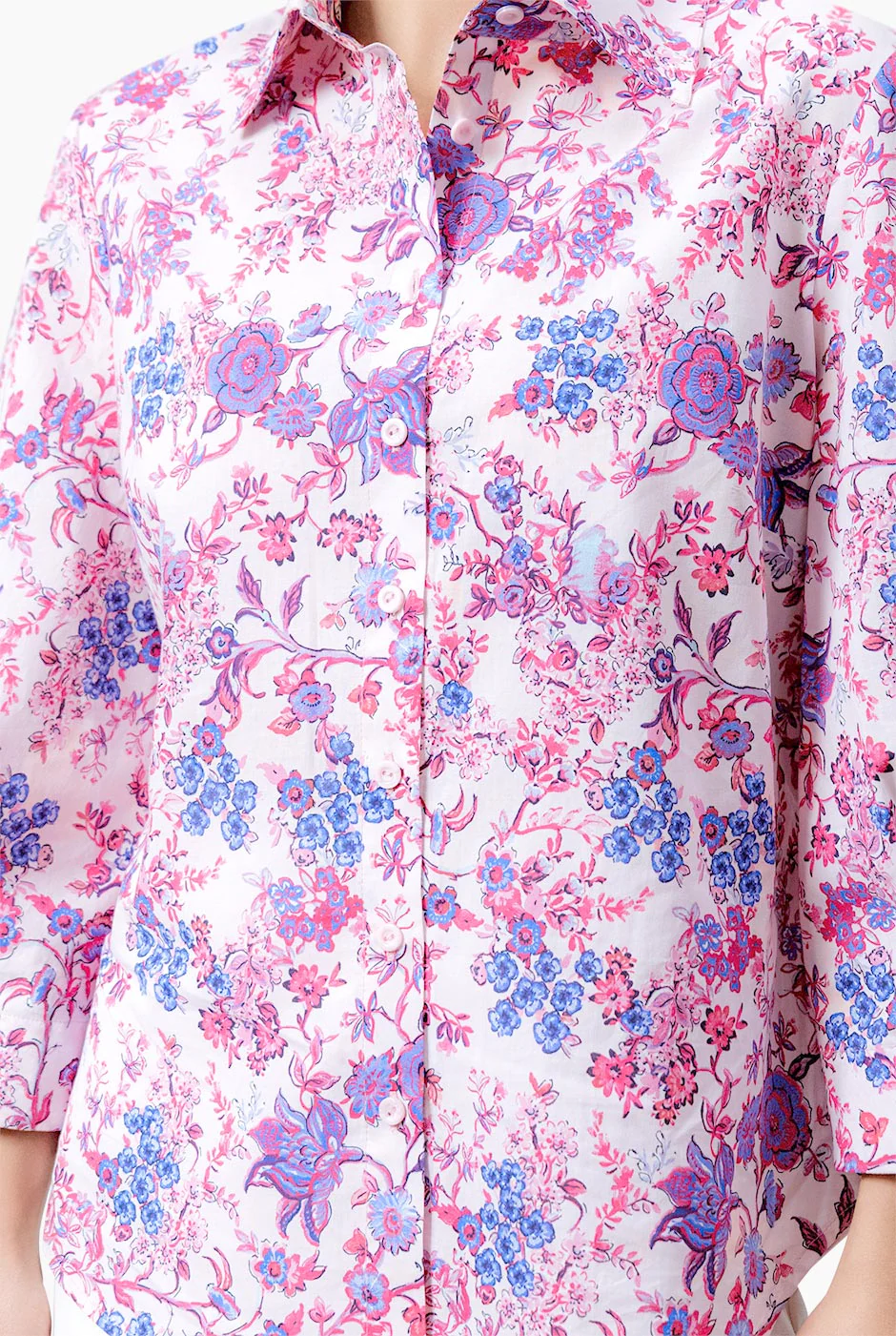 Blusa camisera recta estampada - Image 6