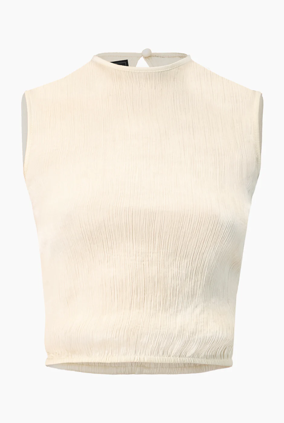 Blusa color marfil sin mangas - Image 5