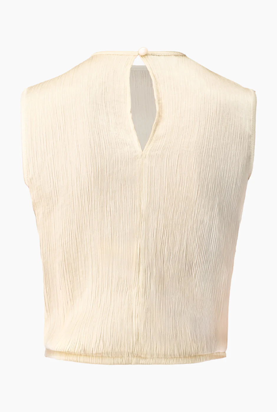 Blusa color marfil sin mangas - Image 8
