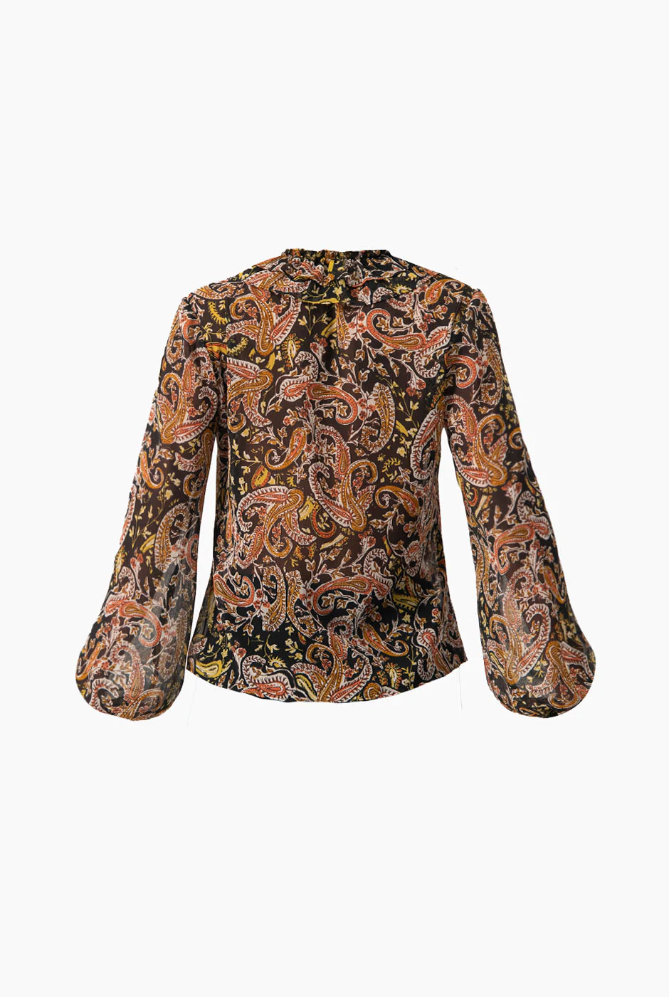 Blusa con escote en V y volantes - Image 8