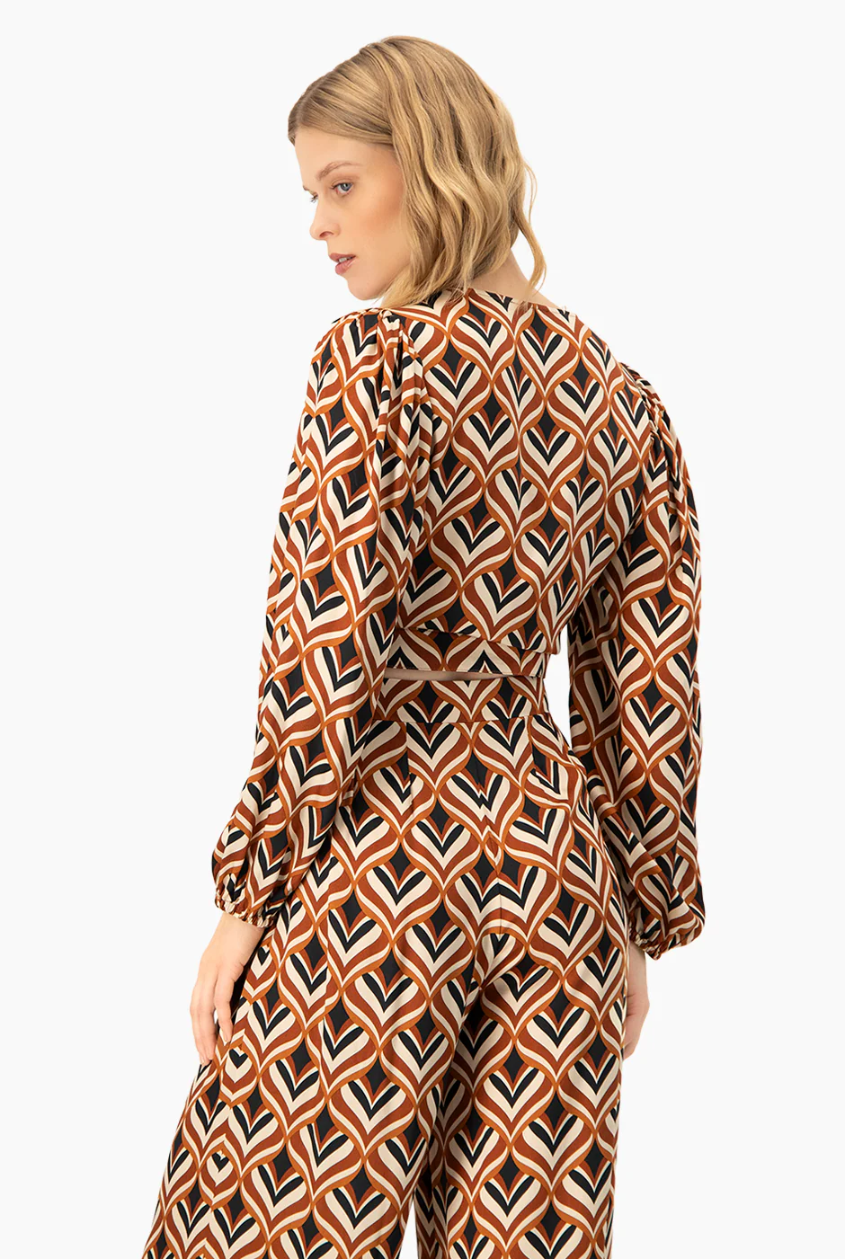 Blusa de amarre escote en V - Image 2