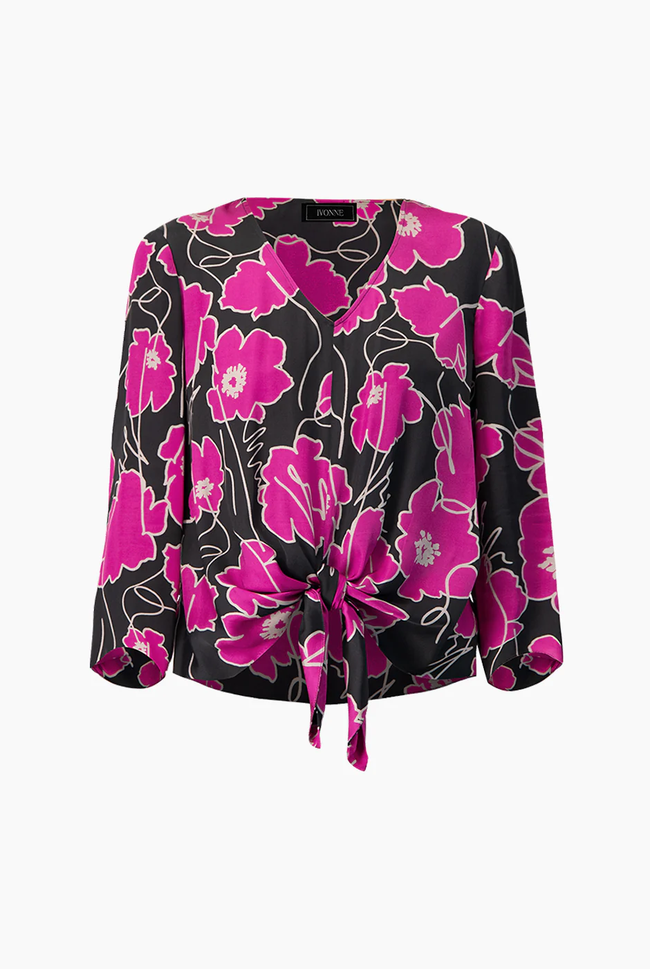 Blusa de amarre y escote en V - Image 5