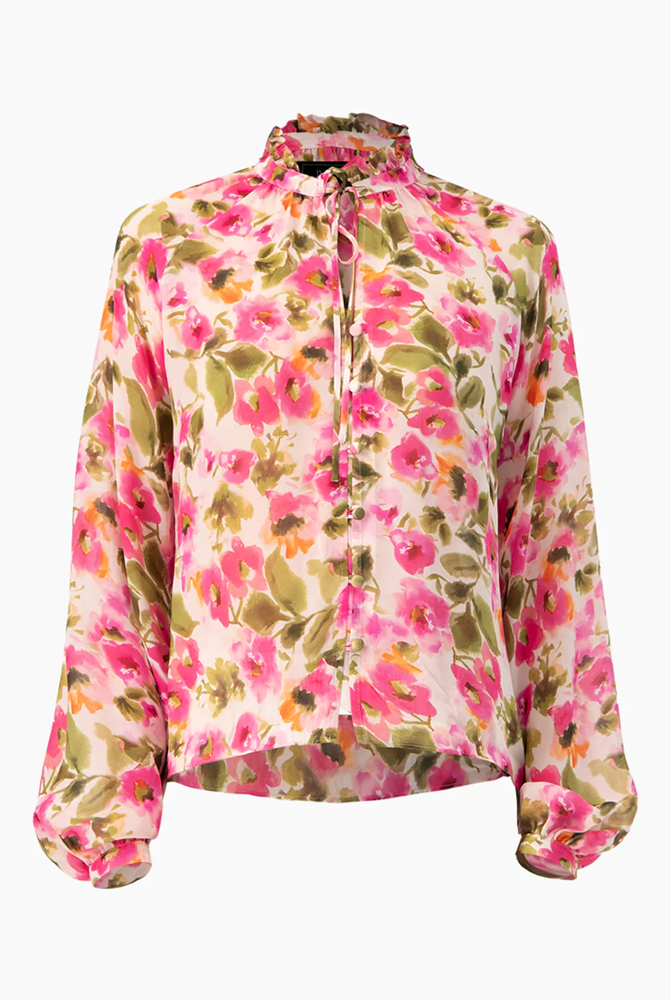 Blusa de cuello alto con cinta - Image 5