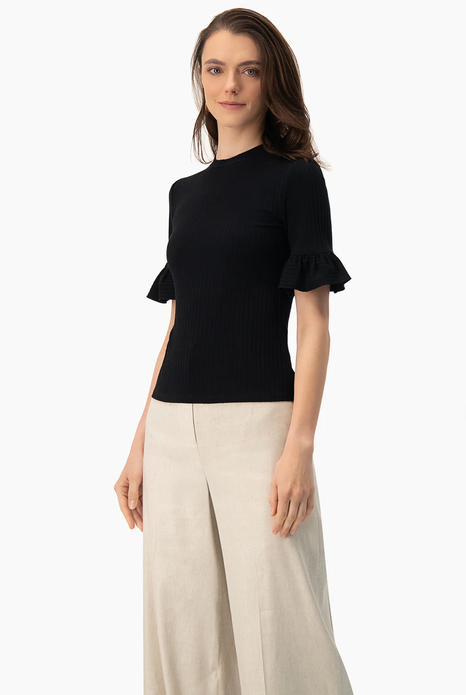 Blusa de manga corta de volantes - Image 4