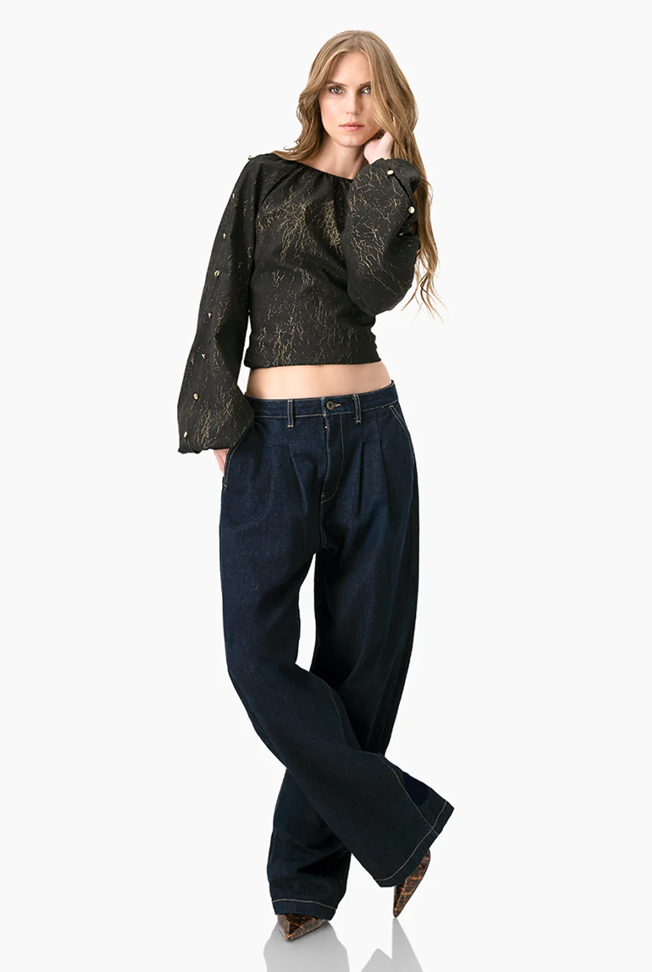 Blusa de manga larga amplia - Image 3