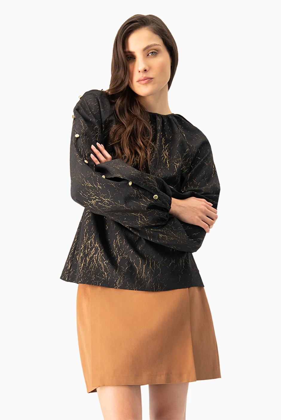 Blusa de manga larga amplia - Image 4