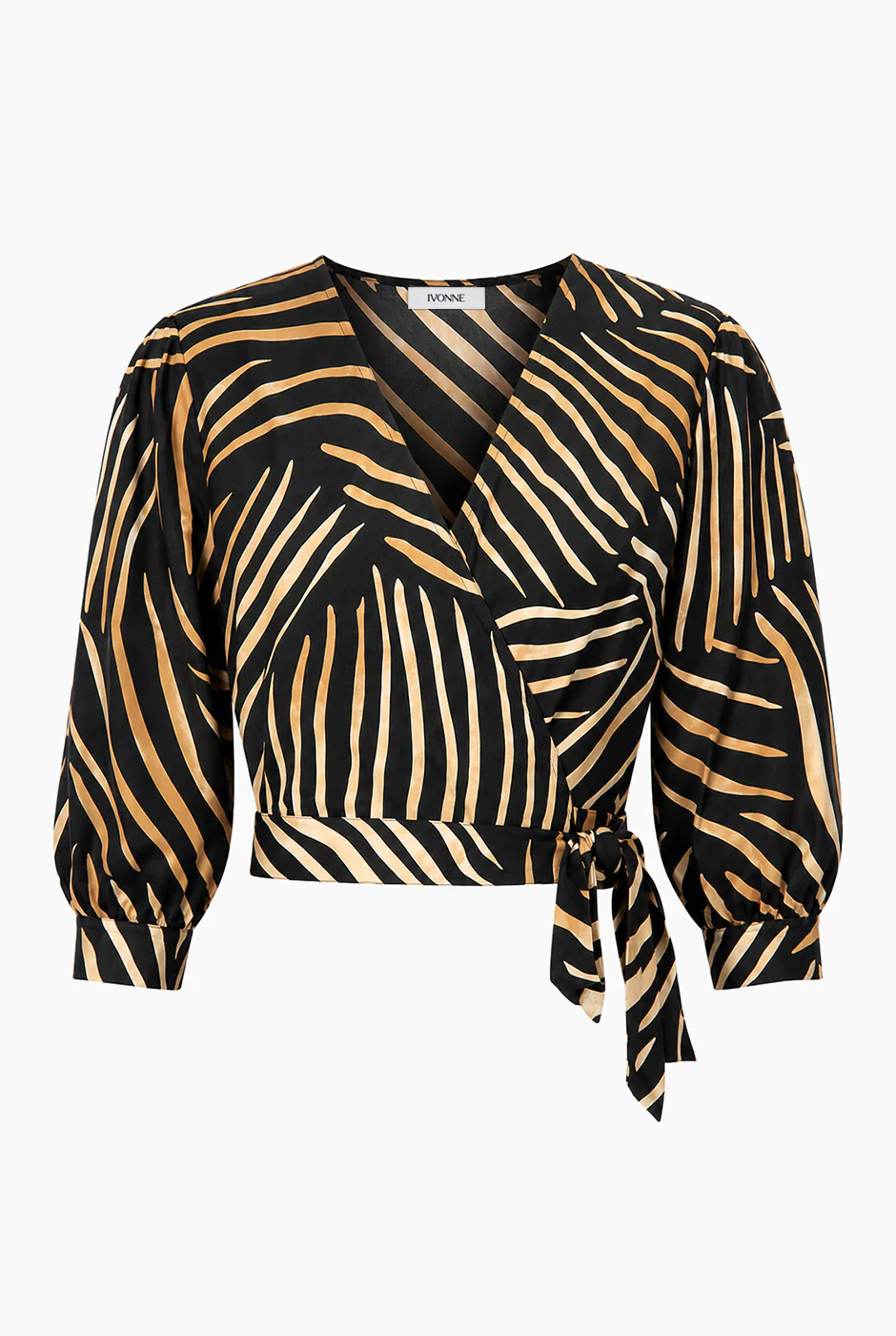 Blusa estampada con escote V - Image 5