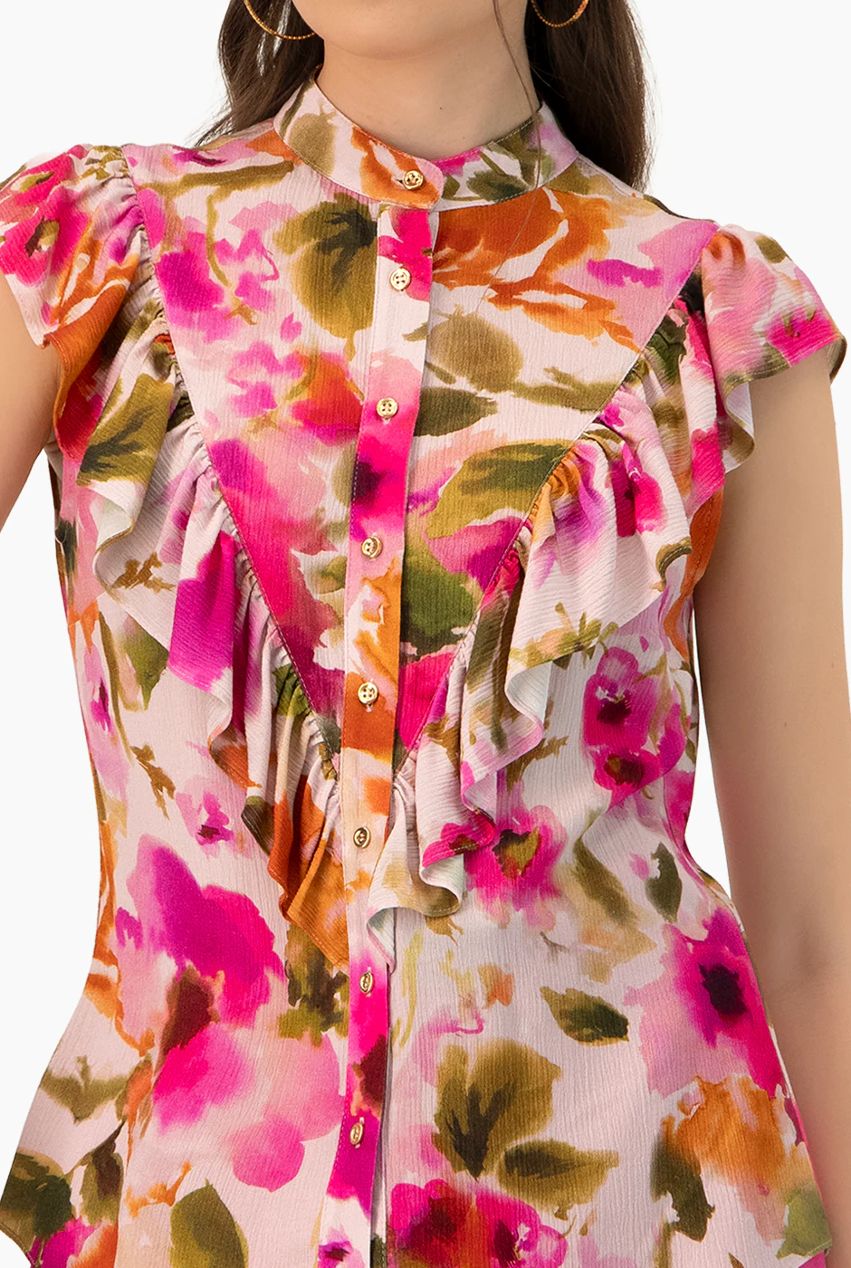Blusa estampada con olan - Image 7