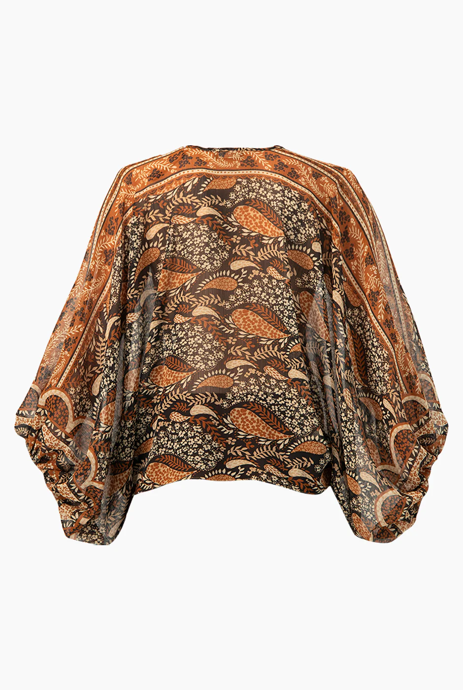 Blusa estampada de cintas en cuello - Image 8