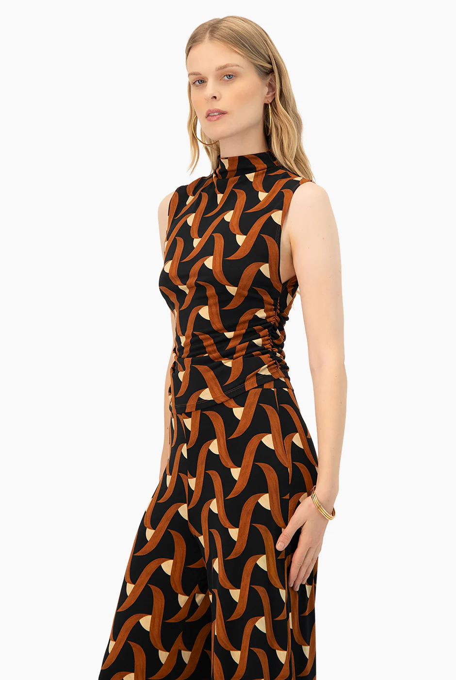 Blusa estampada fruncida - Image 4