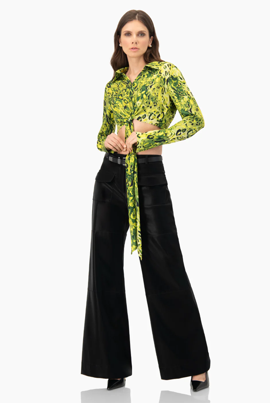 Blusa estampada y amarre - Image 3