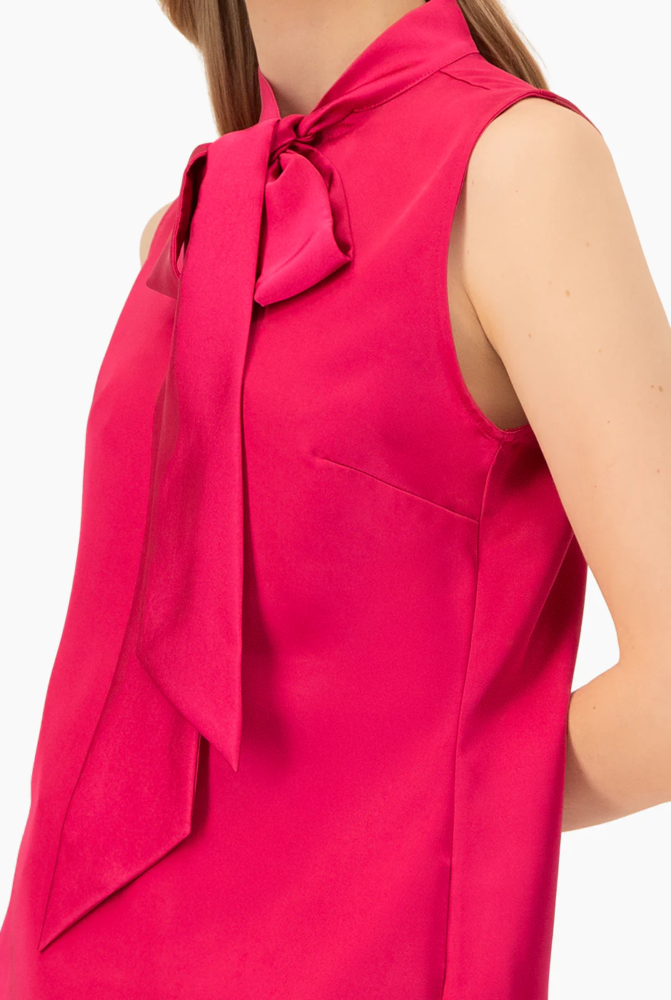Blusa fucsia cuello con cinta - Image 6