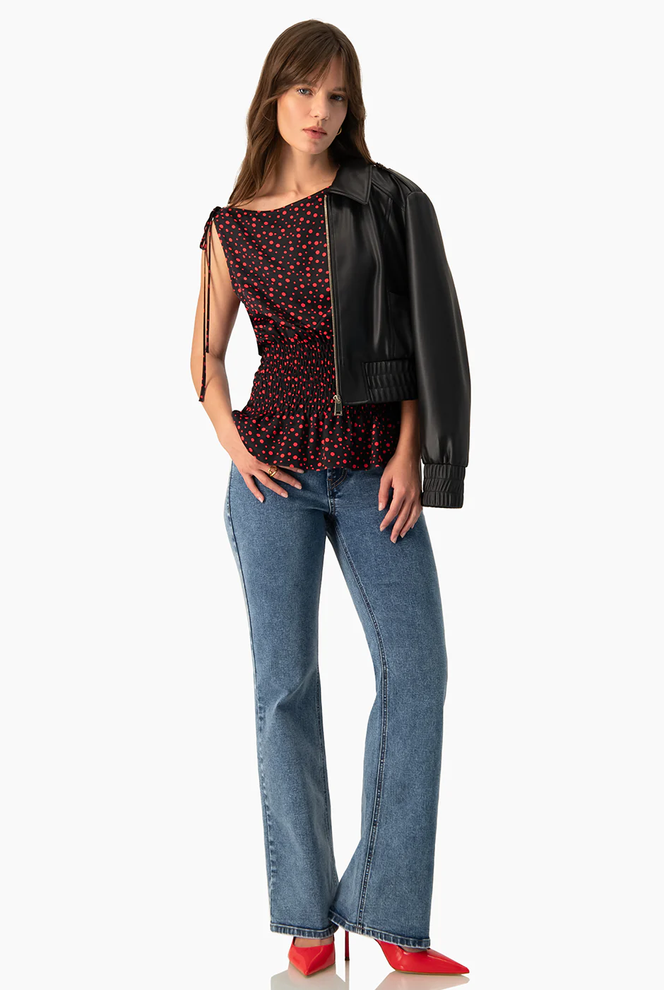 Blusa Ivonne con lazo en hombros - Image 3