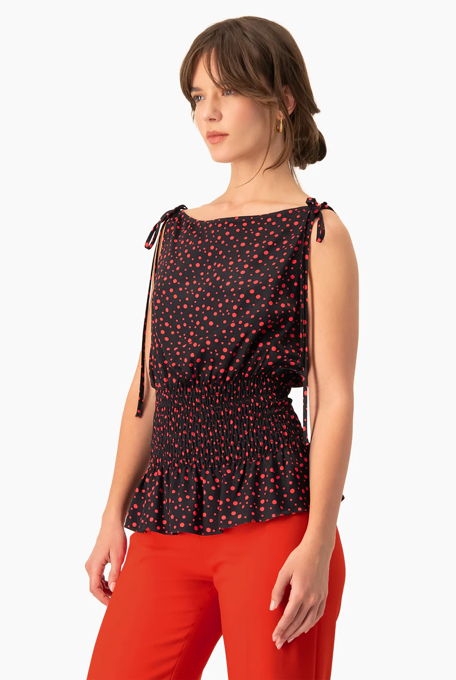 Blusa Ivonne con lazo en hombros - Image 4