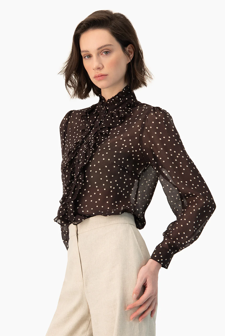 Blusa Ivonne con volantes - Image 3