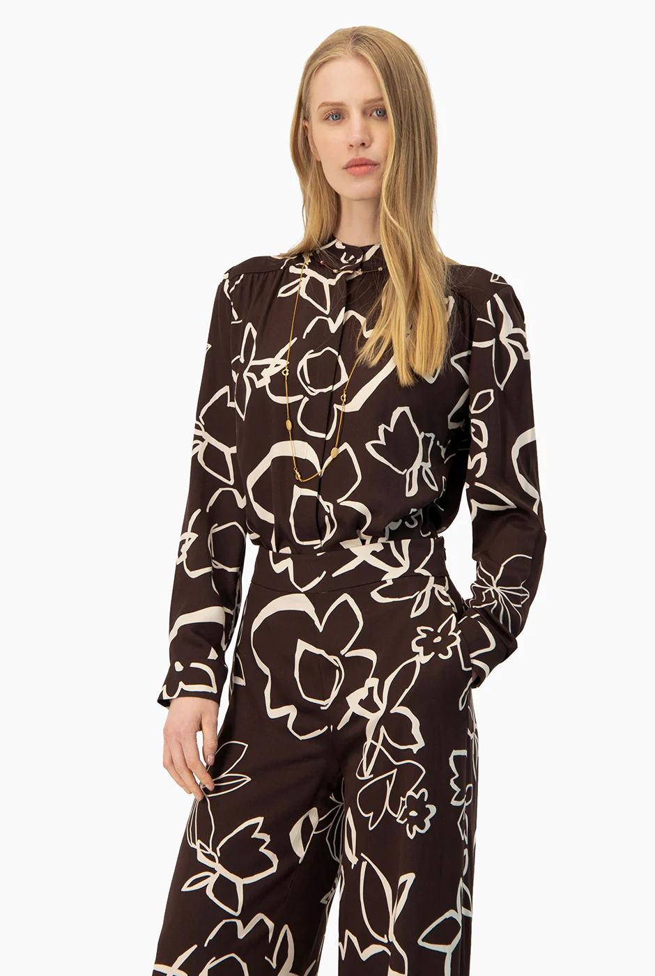 Blusa Ivonne cuello tipo mao - Image 3