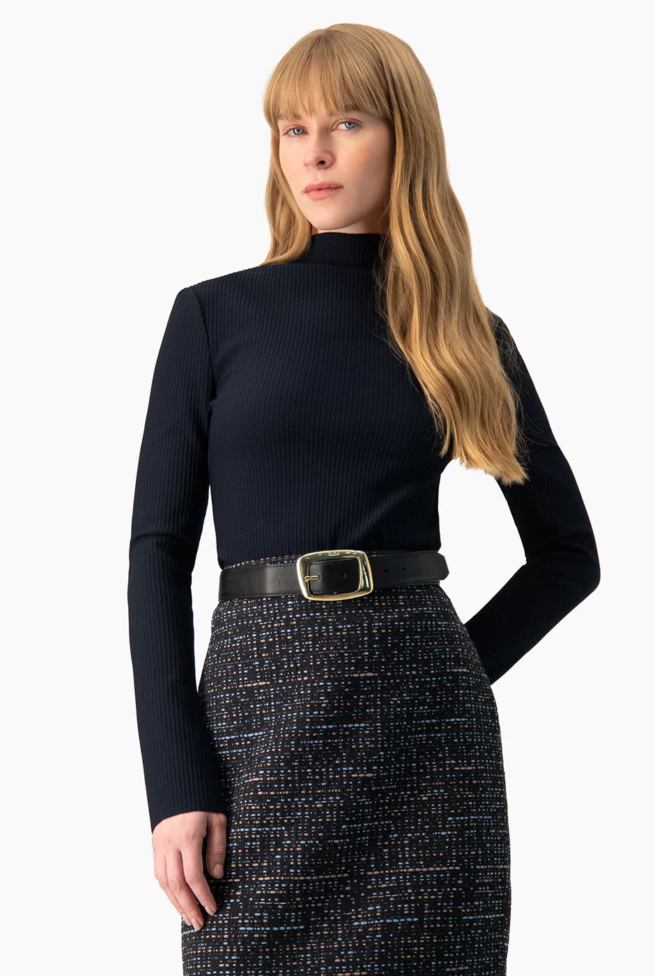Blusa Ivonne marino de manga larga