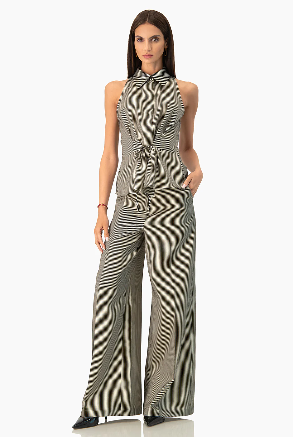 Blusa Ivonne rayada con cinta - Image 3