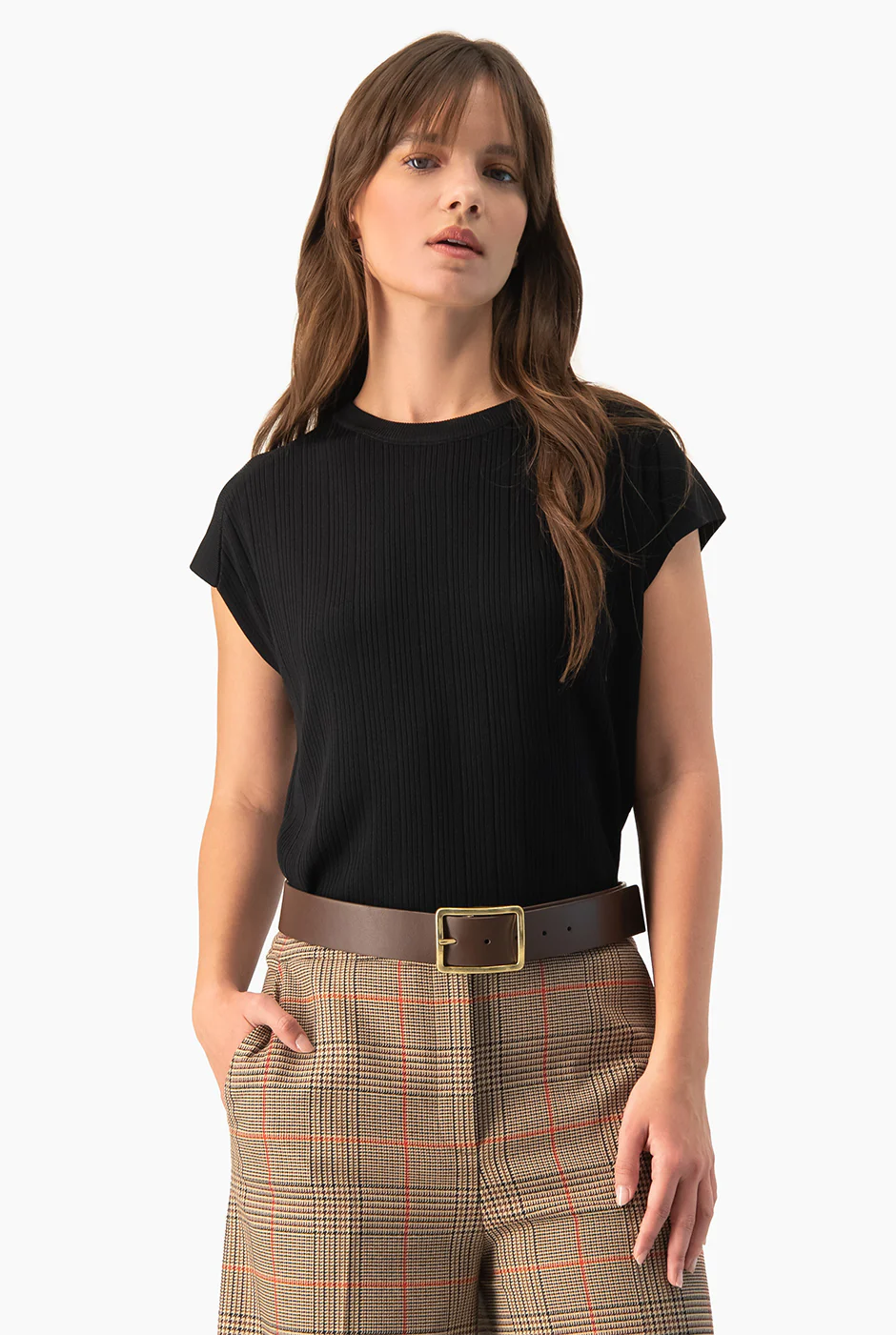 Blusa Ivonne recta hombro caido