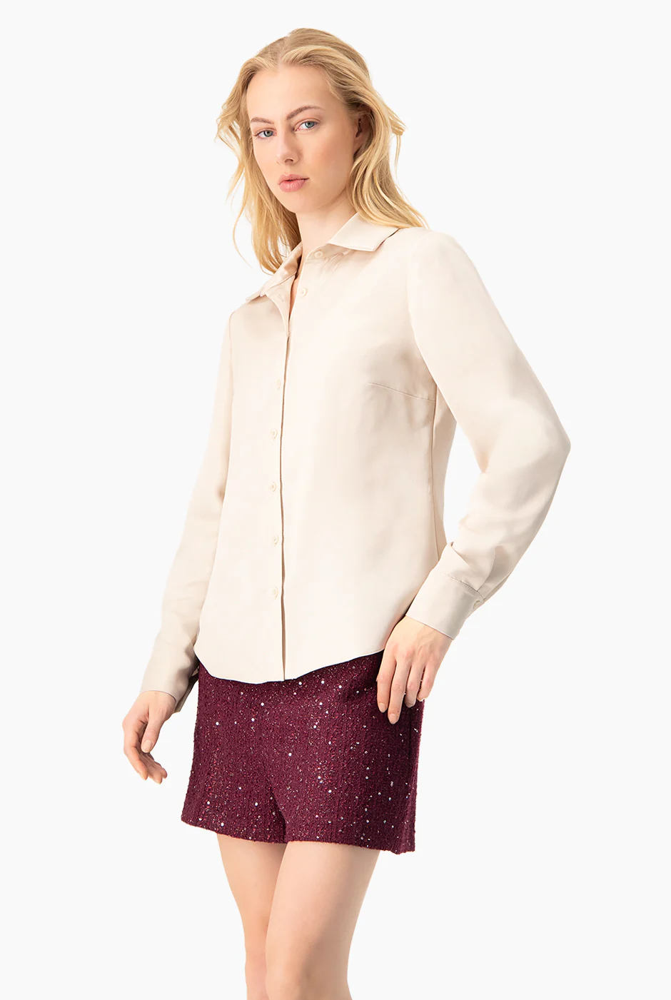 Blusa lisa camisera - Image 4