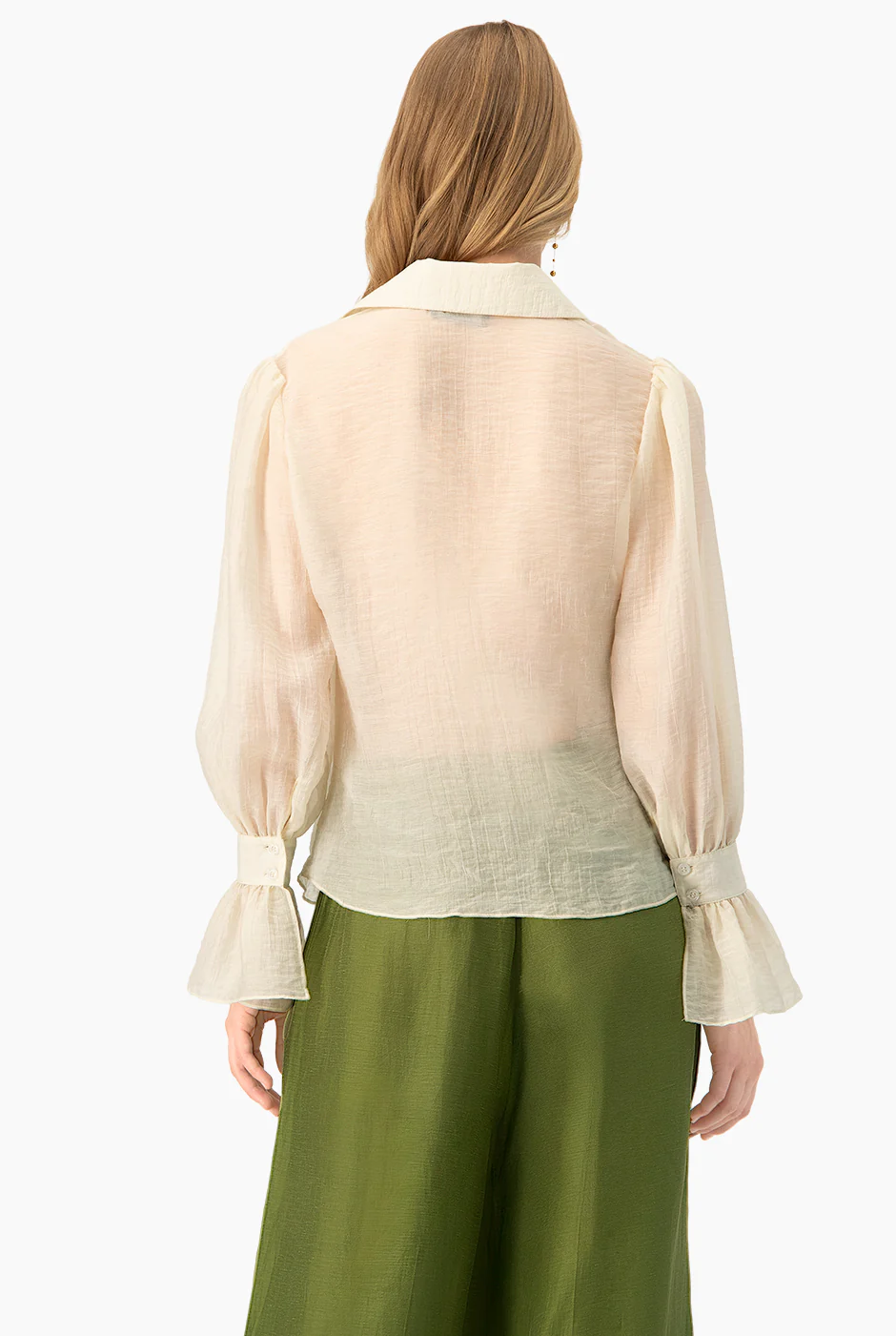 Blusa lisa camisera manga larga - Image 2