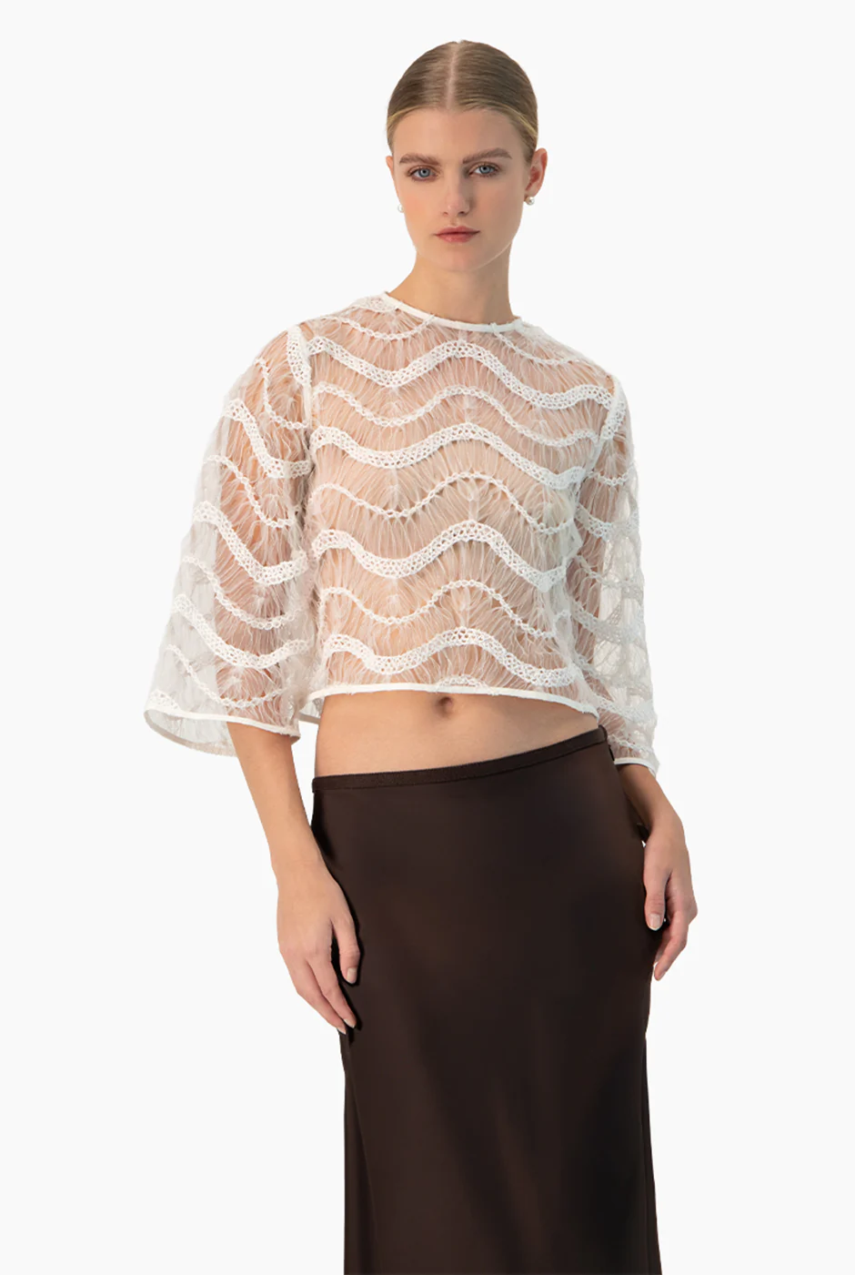 Blusa manga acampanada