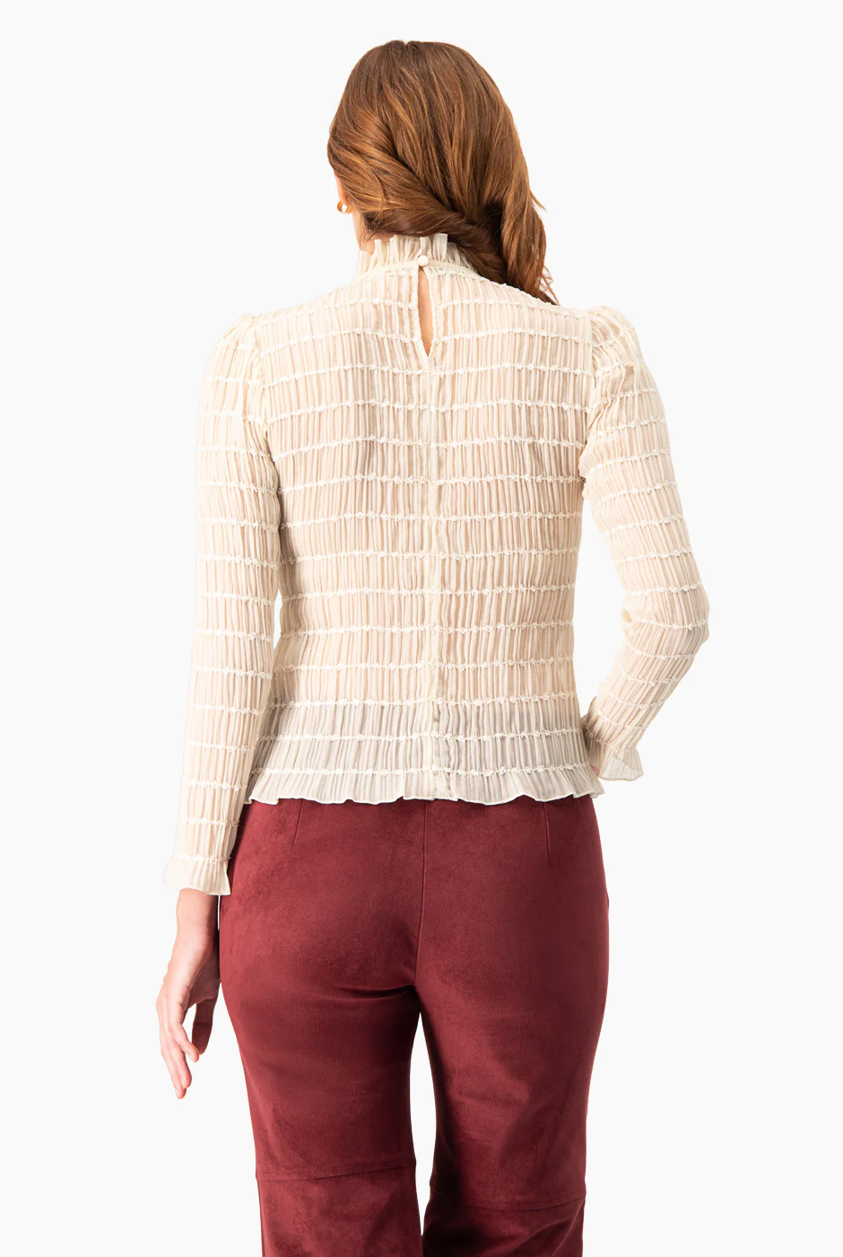 Blusa manga larga con textura - Image 2