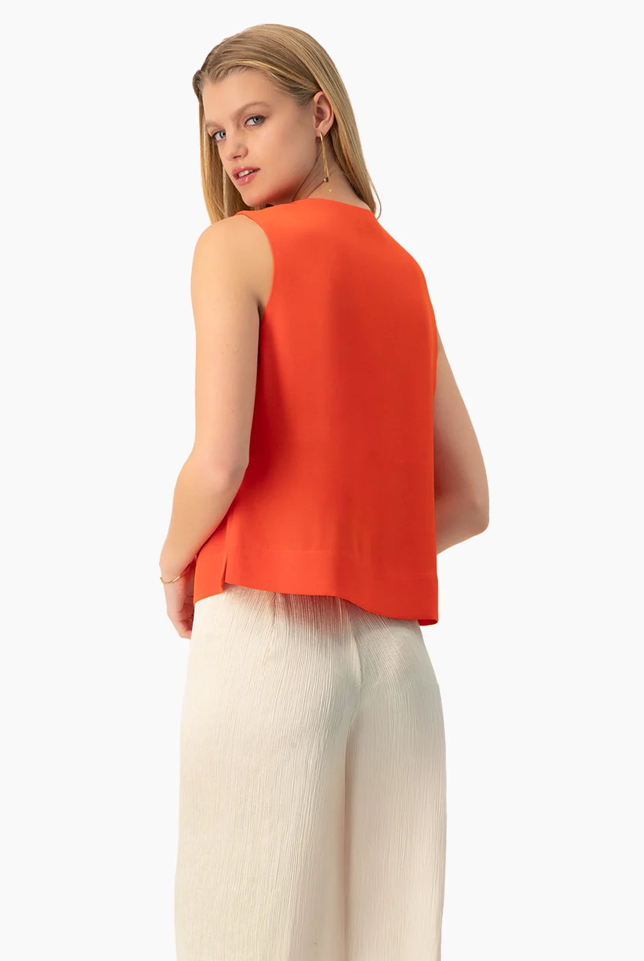 Blusa naranja sin mangas - Image 2