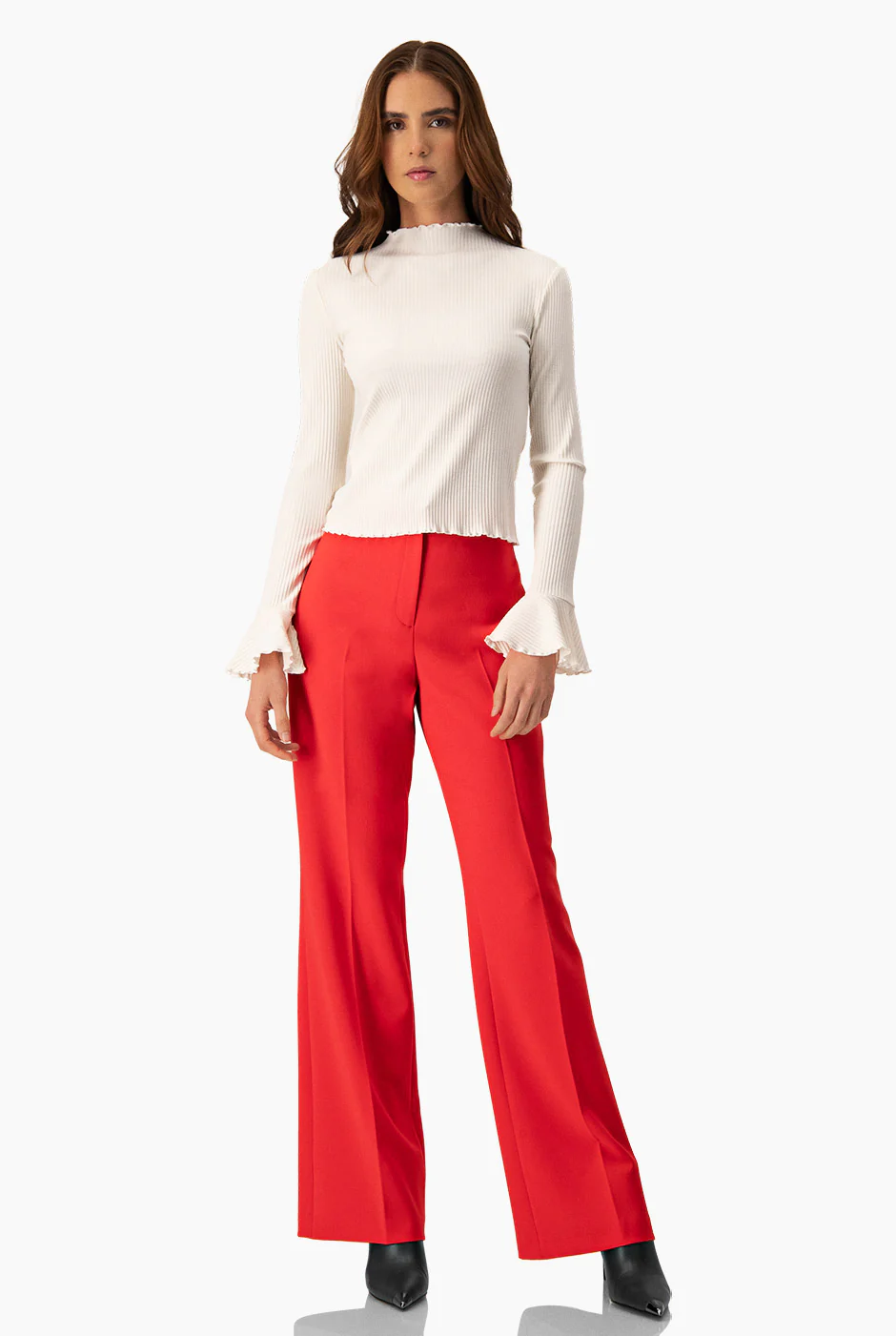 Blusa natural de cuello redondo - Image 3