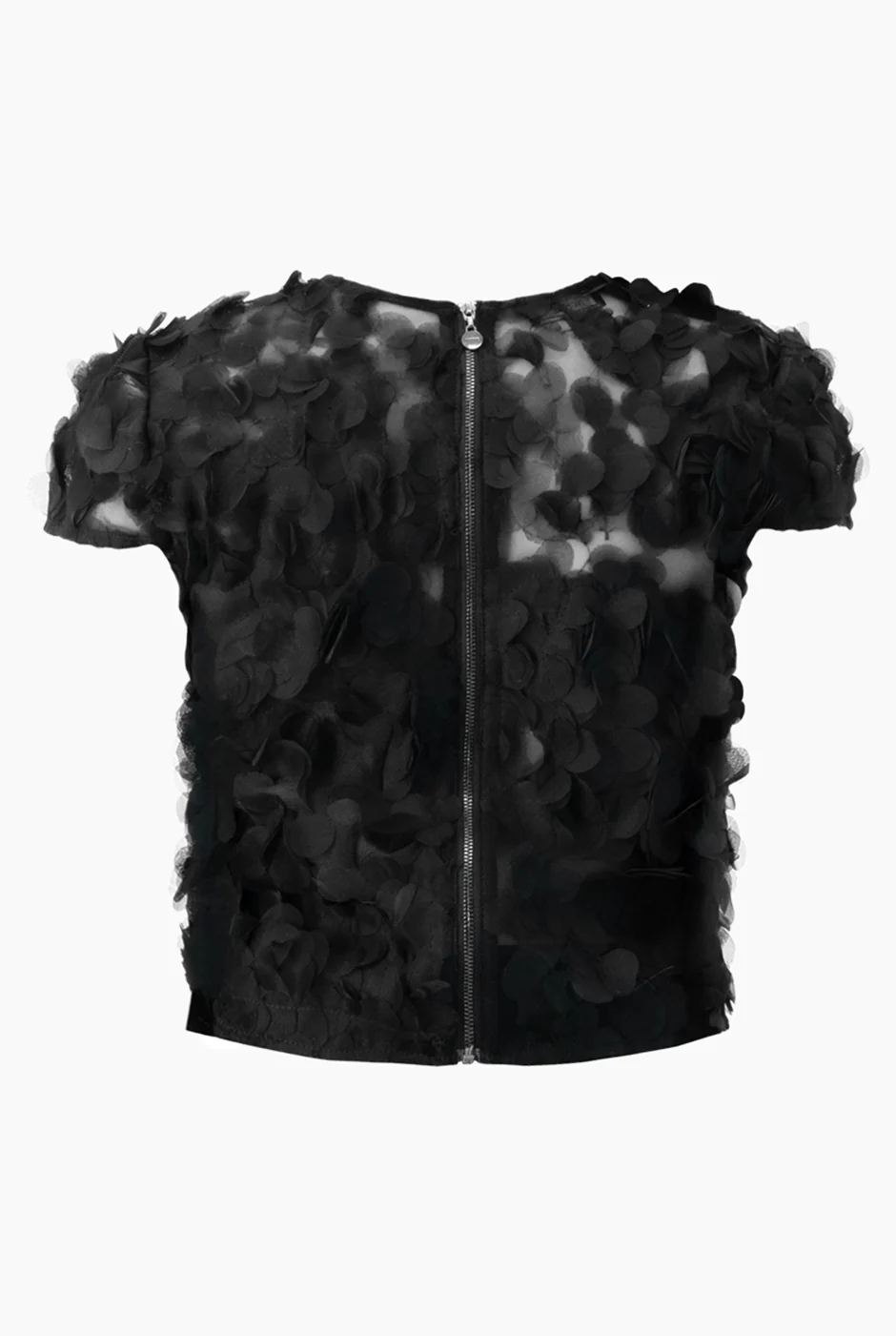 Blusa negra recta de cuello redondo - Image 8