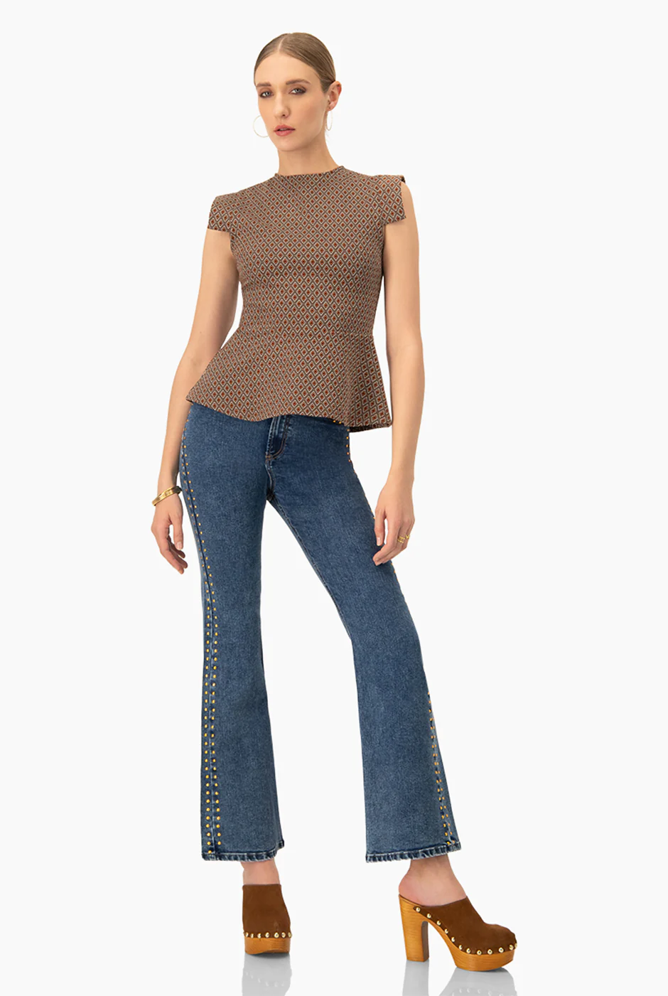 Blusa peplum de manga simulada - Image 3