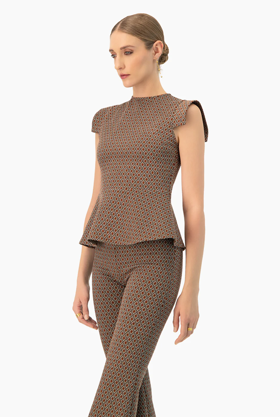 Blusa peplum de manga simulada - Image 4