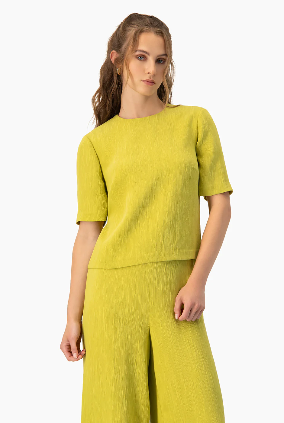 Blusa recta de cuello redondo
