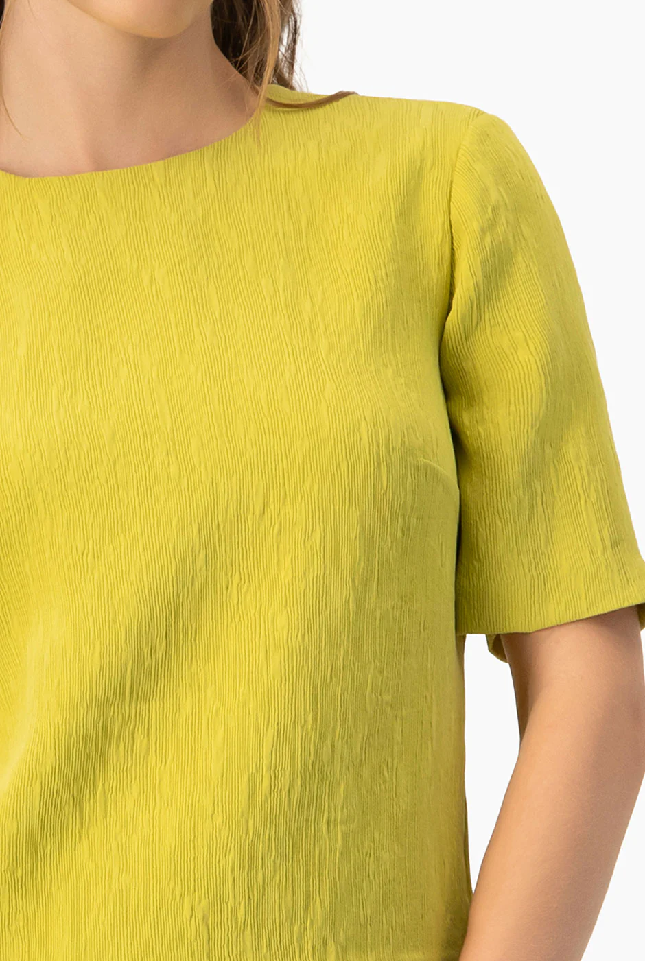 Blusa recta de cuello redondo - Image 6