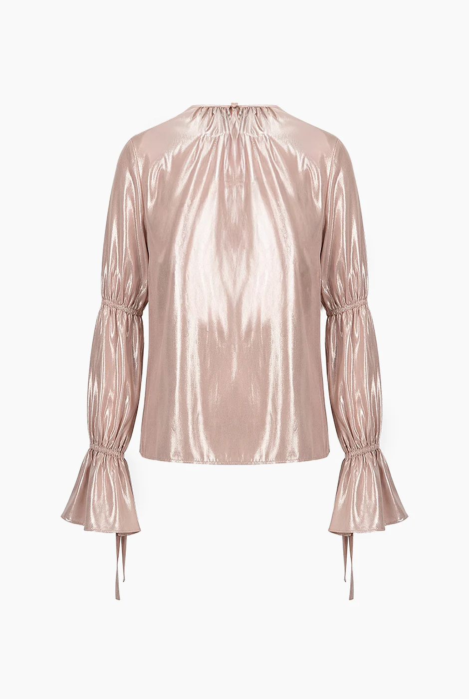 Blusa recta en tela metalizada - Image 8