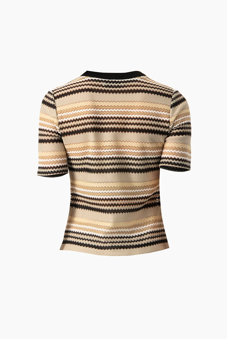 Blusa recta tejida manga corta - Image 8