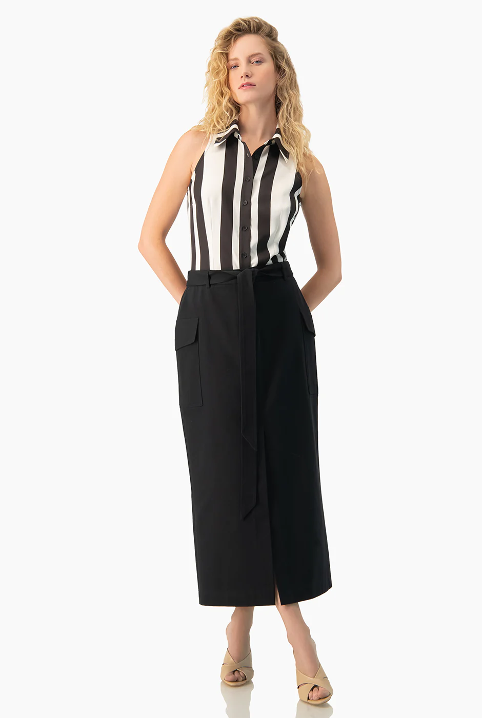 Blusa sin mangas camisera - Image 3