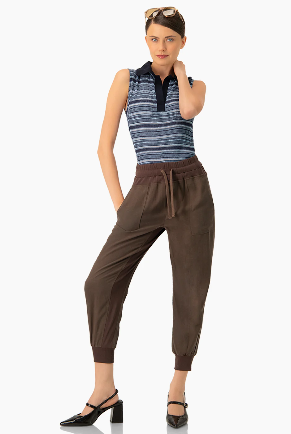 Blusa tejida de cuello camisero - Image 6