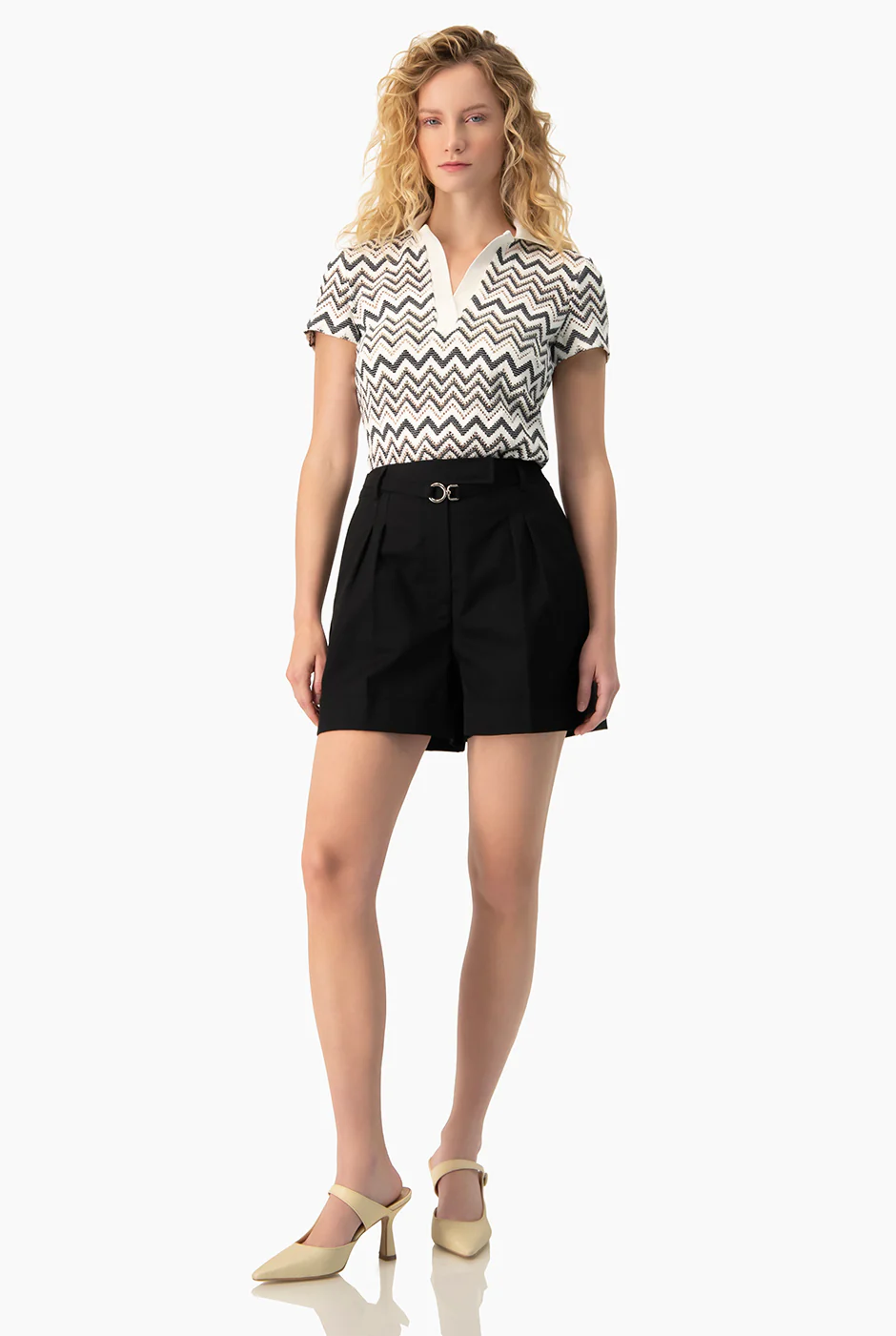 Blusa tejida manga corta - Image 3