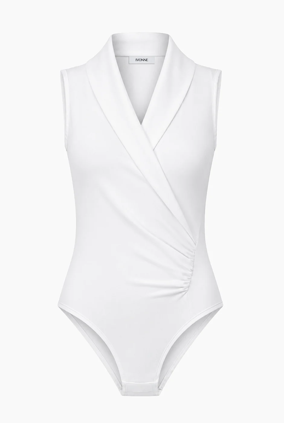 Body Drapeado sin mangas Marfil - Image 5
