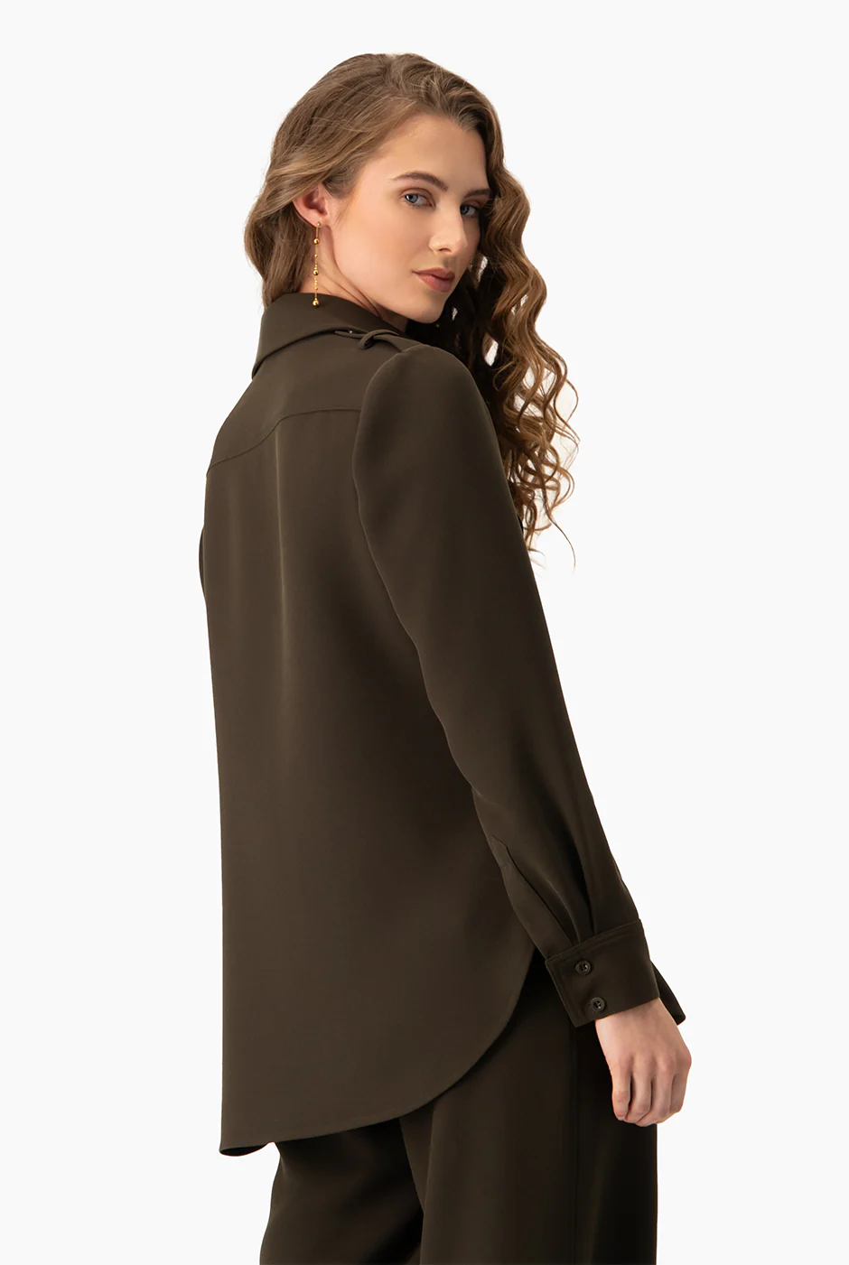 Camisa clasica olivo - Image 2