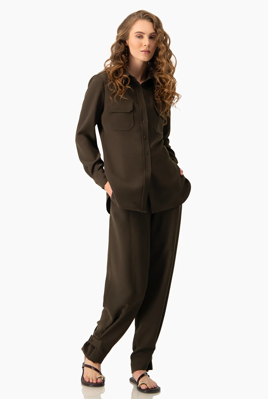 Camisa clasica olivo - Image 3