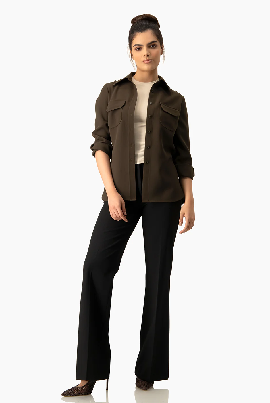 Camisa clasica olivo - Image 7