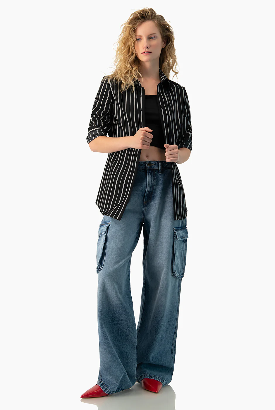 Camisa recta rayada - Image 8