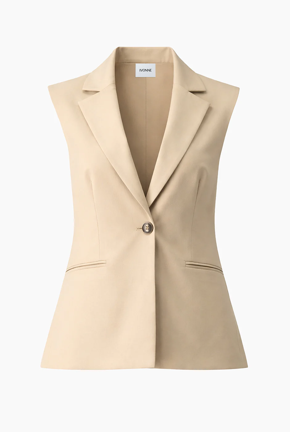 Chaleco liso tono beige - Image 5